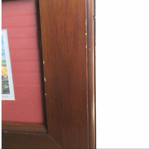 Artist Signed EB Webb Bernardus Lodge Watercolor in Matted Wood Frame - Picture 14 of 14